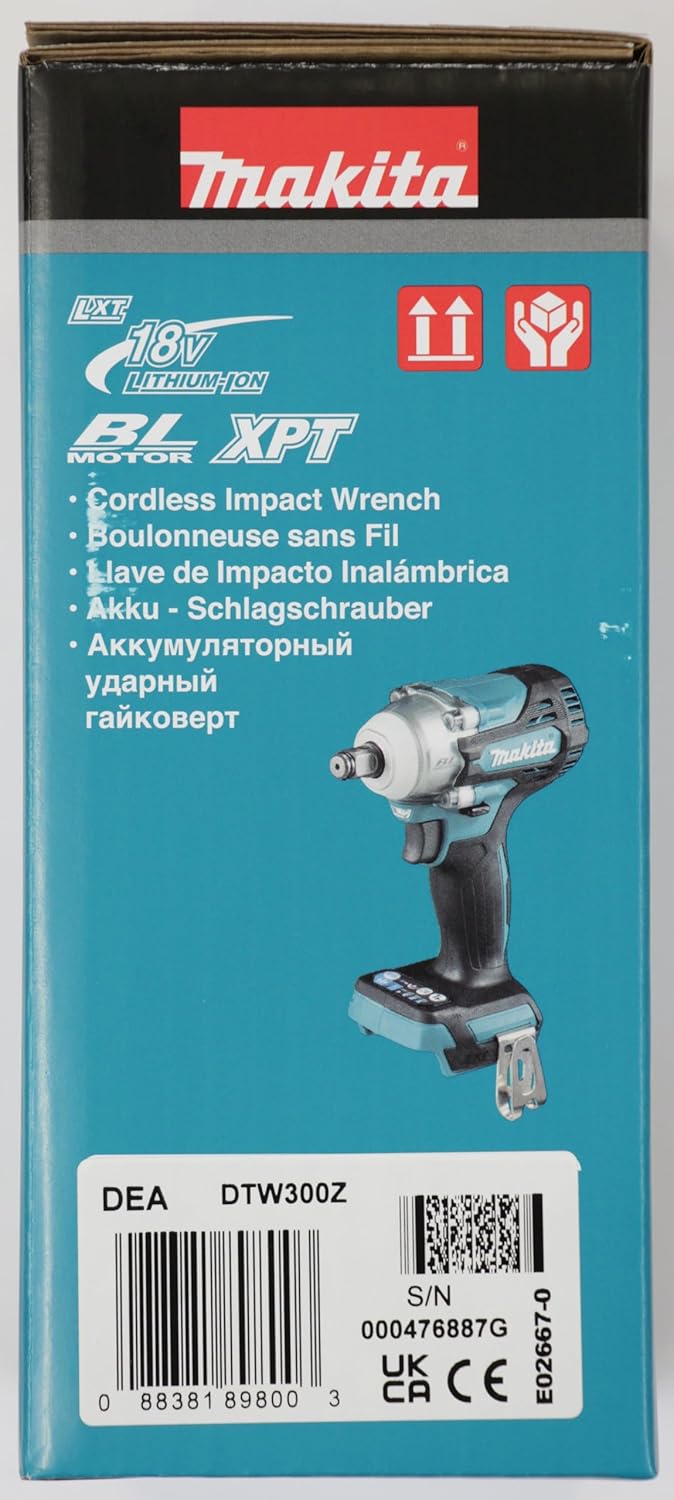 Makita 18V DTW300Z Brushless Cordless Impact Wrench – Tool Only + Makpac Type 2 Case