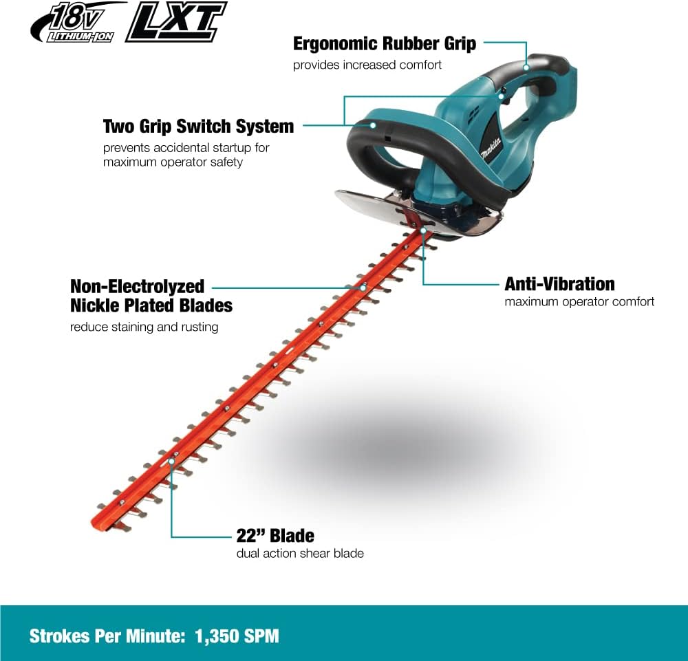 Makita DUH523Z 18V LXT Cordless Hedge Trimmer – 52cm Blade (Tool Only)
