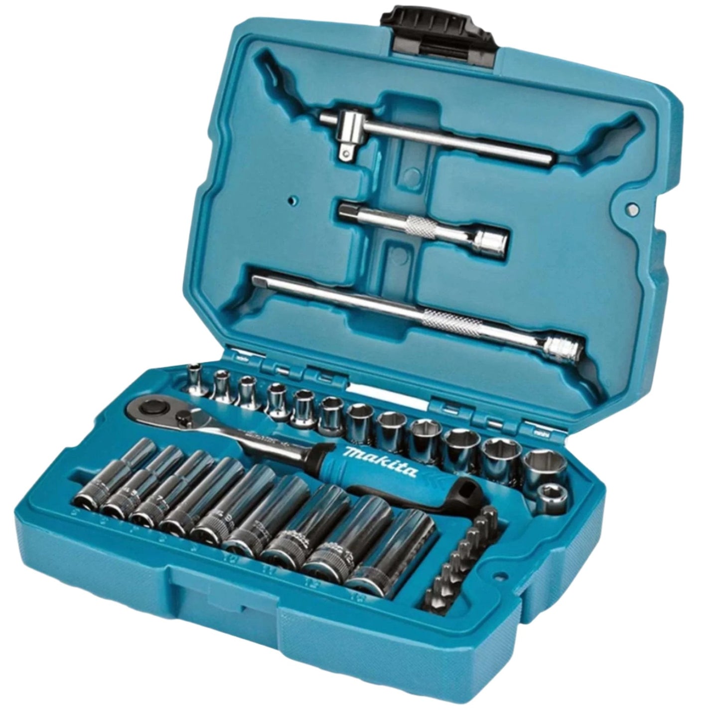 Makita 34-Piece Tool Kit – Sockets & Accessories for Professional and Home Use