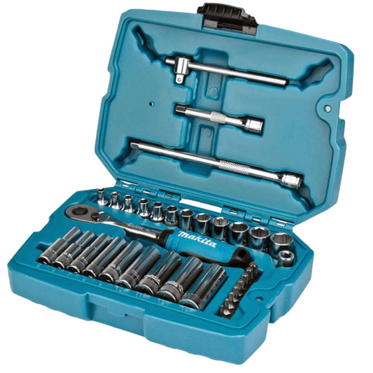Makita 34-Piece Tool Kit – Sockets & Accessories for Professional and Home Use