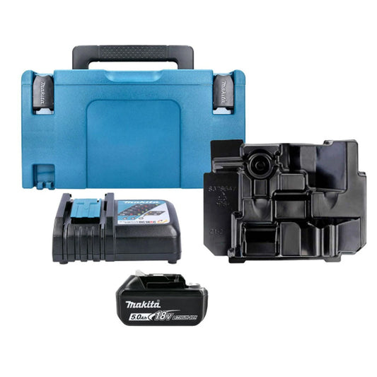 Makita 18V LXT Power Kit – Includes 5.0Ah Battery, Rapid Charger, Type 3 Makpac Case with Custom Inlay